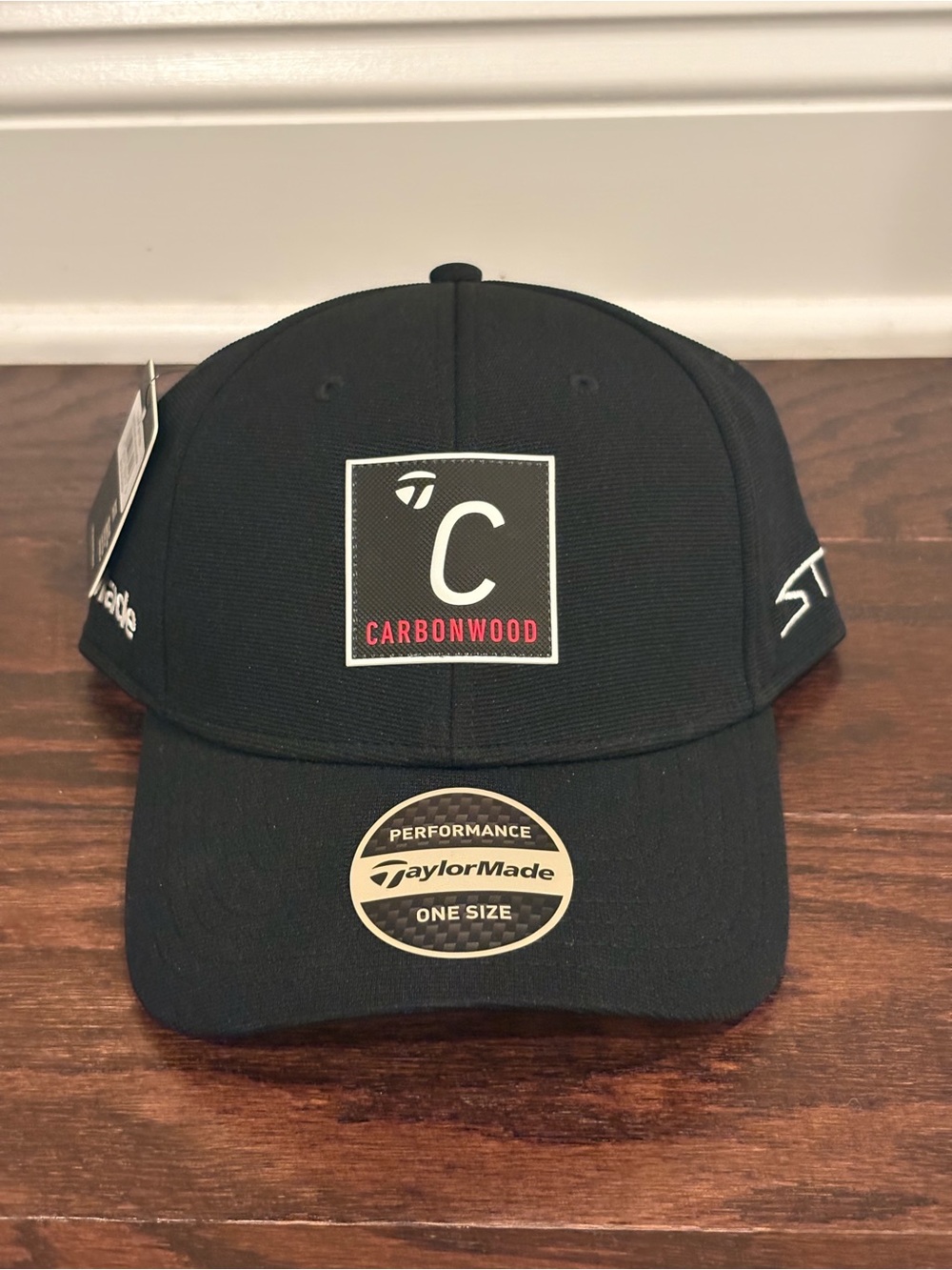 NEW TaylorMade Carbonwood Black Adjustable Performance Golf Hat/Cap Stealth 2 OS